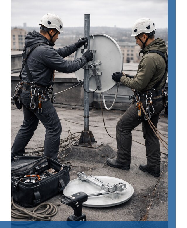 Демонтаж антенн на крыше в Кирове-Чепецке от 4893 р. | ВЫСОТНИК-Крв