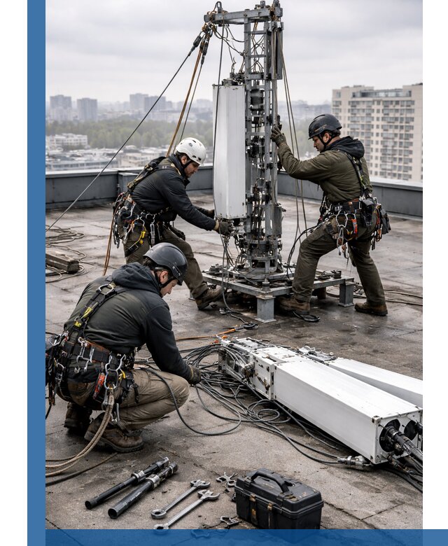 Демонтаж антенн на крыше зданий в Кирове-Чепецке с гарантией