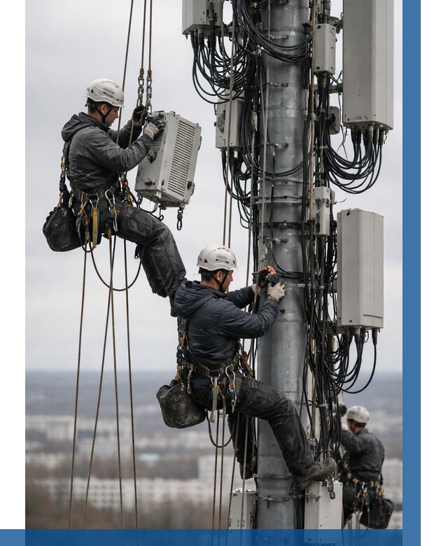 Монтаж оборудования связи на мачте в Кирове-Чепецке от 8156 р. | ВЫСОТНИК-Крв