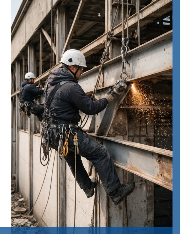 Демонтаж металлоконструкций на высоте в Кирове-Чепецке от 7068р. |ВЫСОТНИК-Крв