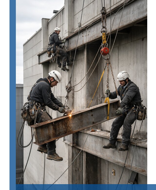 Демонтаж металлоконструкций на высоте в Кирове-Чепецке под ключ