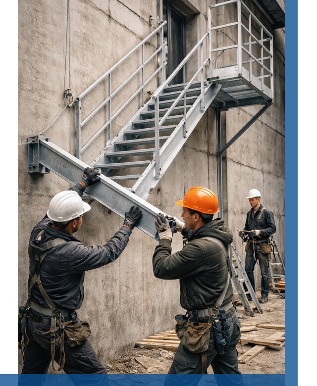 Монтаж металлических лестниц в Кирове-Чепецке от 16311 р. | ВЫСОТНИК-Крв