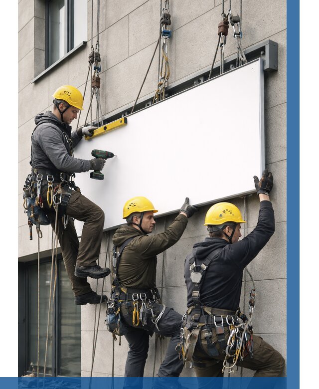 Монтаж рекламной вывески в Кирове-Чепецке от 8699 р. | ВЫСОТНИК-Крв