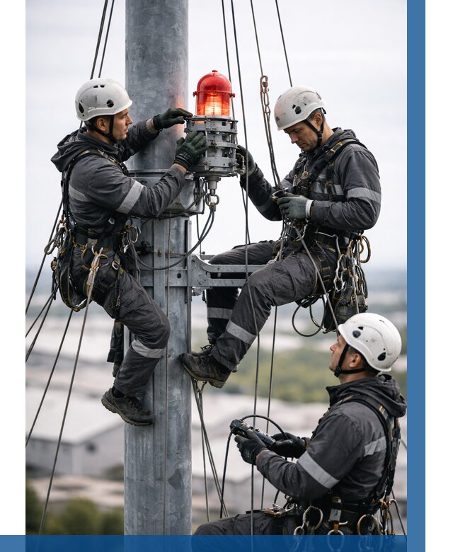 Монтаж заградительных огней в Кирове-Чепецке от 9243 р. | ВЫСОТНИК-Крв