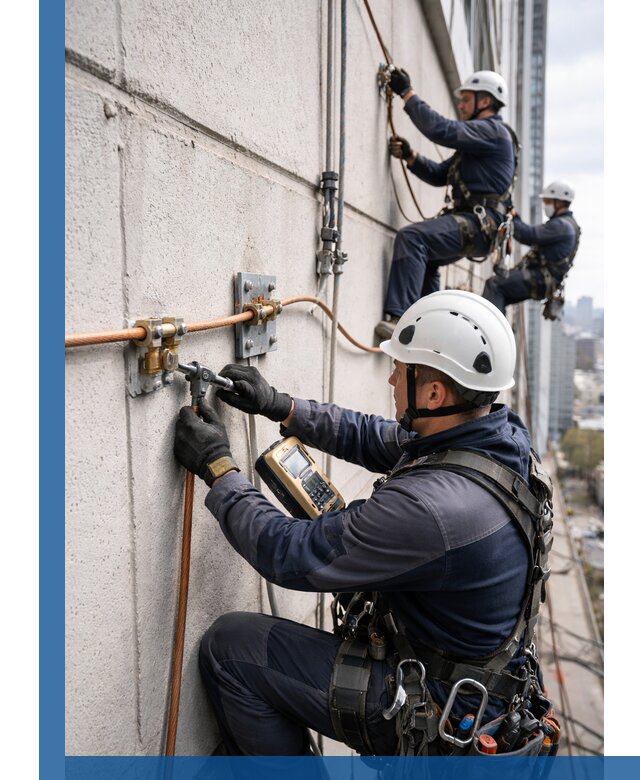 Монтаж системы заземления здания и молниезащиты в Кирове-Чепецке