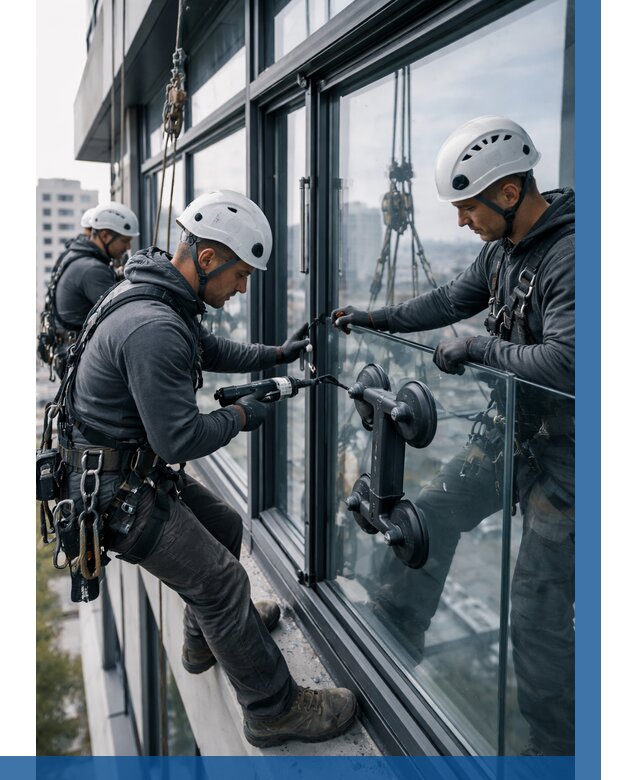 Витражное остекление зданий в Кирове-Чепецке от 3806 р. | ВЫСОТНИК-Крв