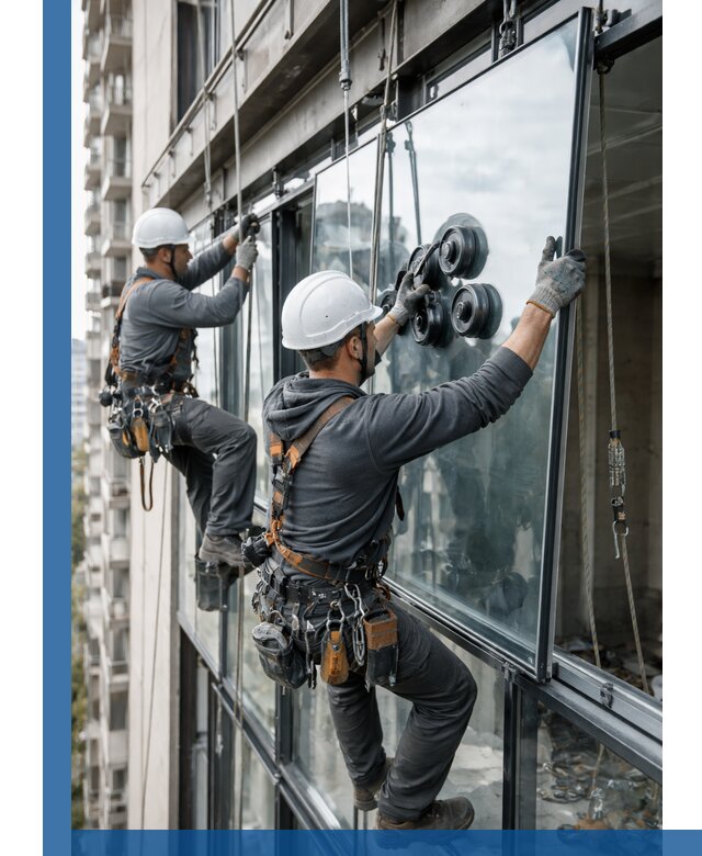 Витражное остекление фасадов и лоджий в Кирове-Чепецке под ключ