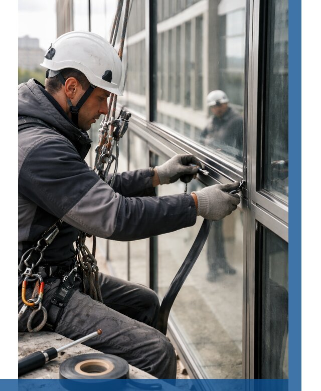 Ремонт витражных конструкций в Кирове-Чепецке от 3806 р. | ВЫСОТНИК-Крв