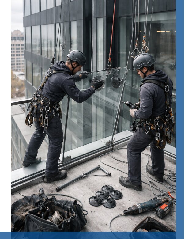 Монтаж стеклянных ограждений в Кирове-Чепецке от 2719 р. | ВЫСОТНИК-Крв