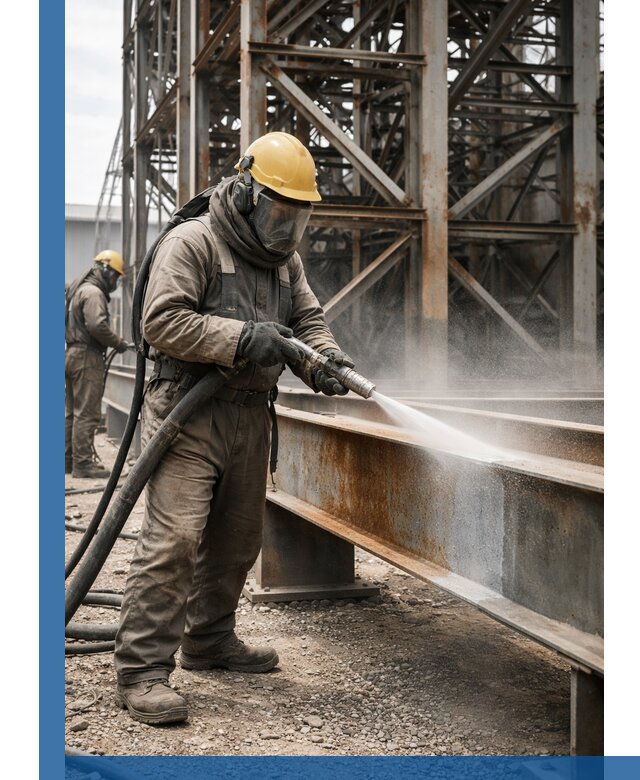 Пескоструйная очистка металлоконструкций в Кирове-Чепецке промышленная