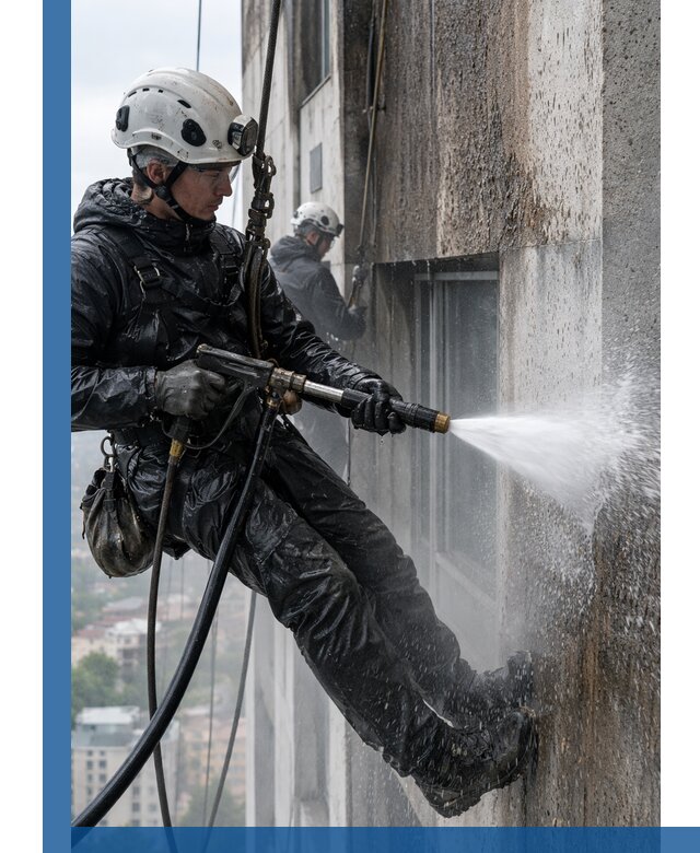 Гидроструйная очистка фасадов и конструкций в Кирове-Чепецке
