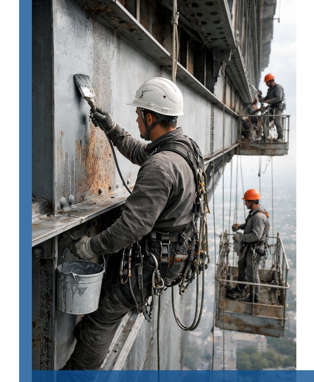 Покраска металлоконструкций на высоте в Кирове-Чепецке профессионально