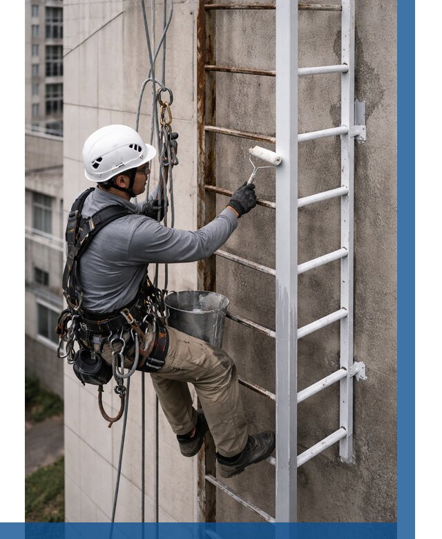 Покраска пожарных лестниц в Кирове-Чепецке от 4893 р. | ВЫСОТНИК-Крв