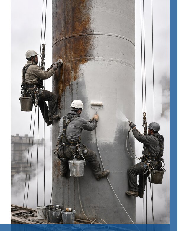 Покраска дымовых труб в Кирове-Чепецке от 9243 р. | ВЫСОТНИК-Крв