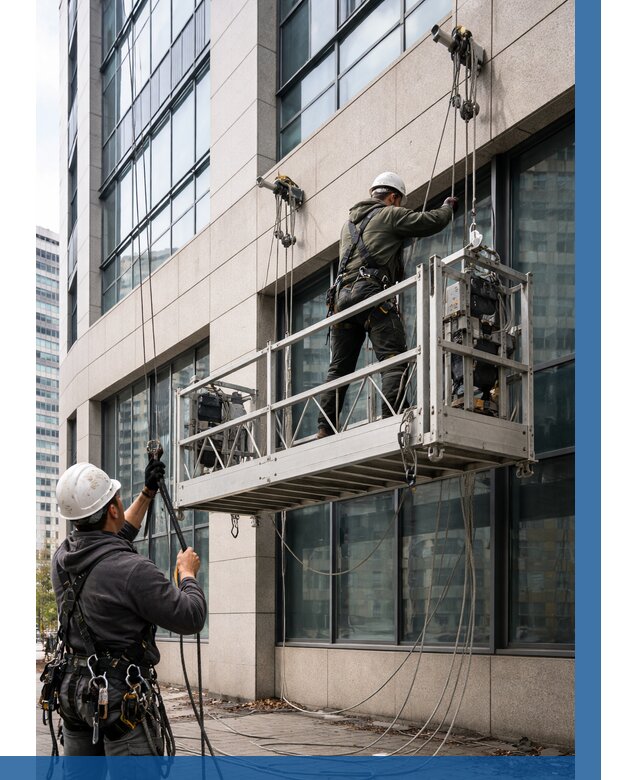 Монтаж и подъем фасадной люльки в Кирове-Чепецке от 13049 р. | ВЫСОТНИК-Крв