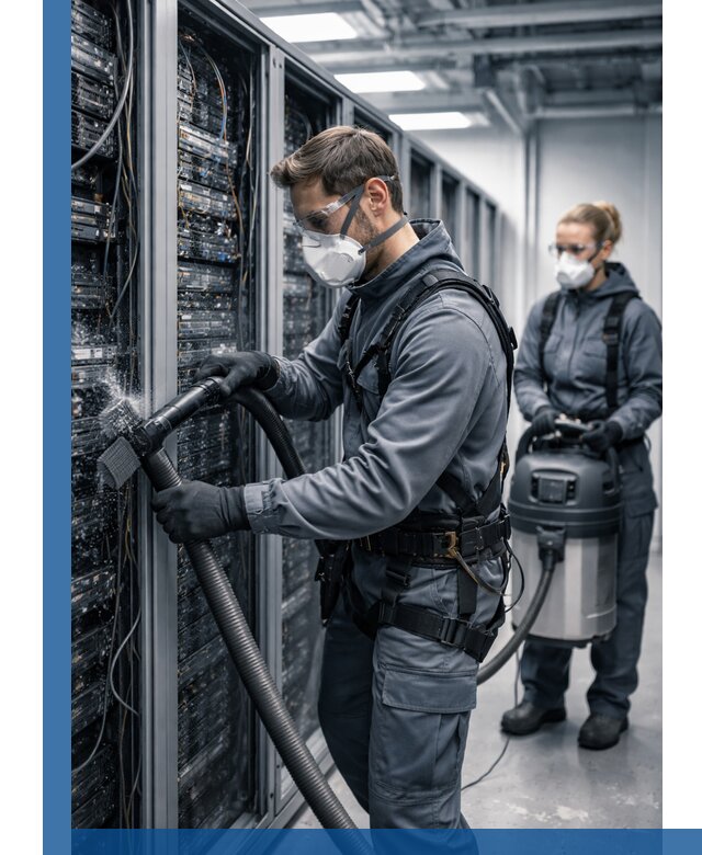 Обеспыливание серверной комнаты в Кирове-Чепецке, профессиональная очистка