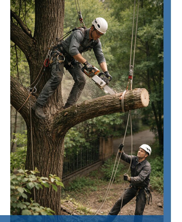 Спил деревьев альпинистами в Кирове-Чепецке от 8699 р. | ВЫСОТНИК-Крв