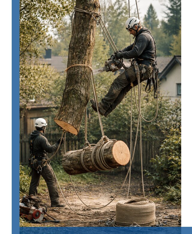 Валка деревьев частями в Кирове-Чепецке, безопасно и аккуратно