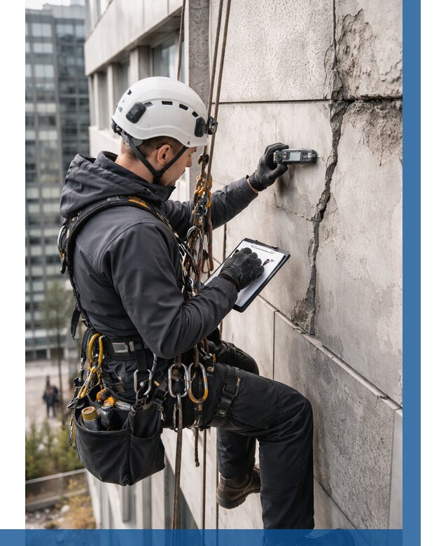 Обследование фасада альпинистами в Кирове-Чепецке от 130 р. | ВЫСОТНИК-Крв