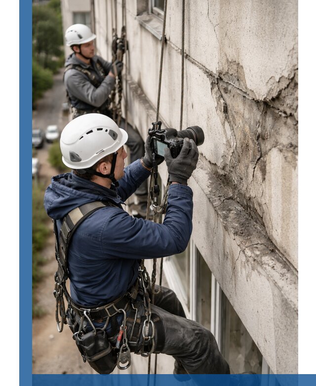 Фотофиксация дефектов фасада с высотной съемкой в Кирове-Чепецке