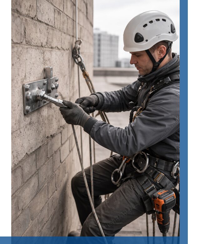 Установка анкерных точек в Кирове-Чепецке от 3806 р. | ВЫСОТНИК-Крв