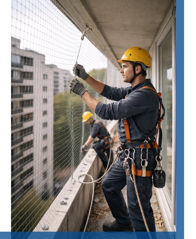 Монтаж сетки от птиц в Кирове-Чепецке от 4893 р. | ВЫСОТНИК-Крв